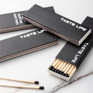 Custom logo white long slide out matchbox empty match boxes small paper box for match