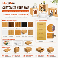 Table d'appoint en bois personnalisée pour chat, avec motif patte et visage de chat, et grotte cachette pour chat, mobilier d'intérieur pour animaux de compagnie, vente en gros pour les commerçants e-commerce