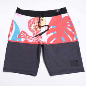 Short de bain décontracté gris pour homme à imprimé abstrait, séchage rapide, cordon de serrage, taille mi-haute, longueur Bermuda, imprimé par sublimation - Product Image 6