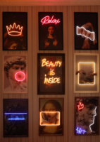 Özel neon işaret Pop Art Neon duvar dekor özel LED ışık UV resimleri Modern Neon burcu sanat ev veya ofis için parti işaretleri