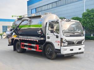 Camión Cisterna de Vacío Dongfeng F7 de 2 Ejes, 170HP, Tanque de 10-12m³, Puerta Trasera Hidráulica, Lavado a Alta Presión y Succión por Vacío, LHD/RHD - Product Image 5