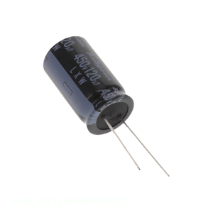 ตัวเก็บประจุแบบ Through Hole 120 ยูเอฟ 450LXW120MEFR18X30 CAP ALUM 120UF 20% 450V RADIAL - Product Image 1