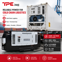Générateur de conteneur frigorifique à clipser de 15 kW, triphasé, norme EU Stage V, groupe électrogène à clipser pour l'alimentation des conteneurs frigorifiques