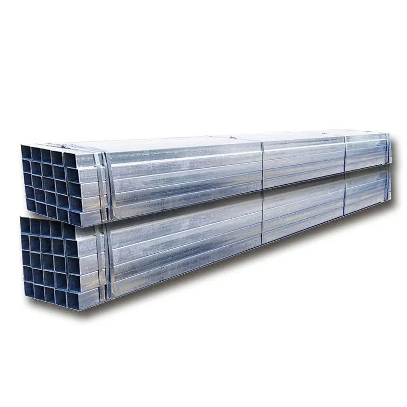 Tubo de acero cuadrado galvanizado SS400 suministrado directamente 25*25*1,3 soldadura Rectangular de tubo cuadrado de hierro sin costura galvanizado en caliente DIP