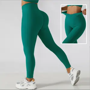 Lulu Fitness Slijtage Sexy Butt Yoga Leggings Naadloze Athletic Boterachtige Spft Yoga Broek Geribbelde Yoga Broek