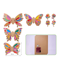 Film transparent fait à la main DIY Ailes de papillon colorées pour enfants Paquet de matériel Cellophane coloré pour autres métiers Lumière