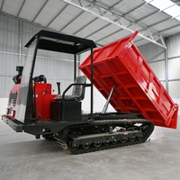 Petit mini camion à benne basculante sur chenilles avec grue minière Prix du camion à benne basculante de 5 tonnes Mini Dumper à chenilles
