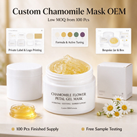 Masker Gel Kelopak Bunga Chamomile OEM Custom, Label Pribadi, Melembapkan, Menenangkan, Memperbaiki, Produk Perawatan Kulit Wajah