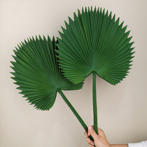 Künstliche große Blatt PU grüne Palme Pflanzen Blätter für Hochzeit Hintergrund Landschaft Dekoration - Product Image 4