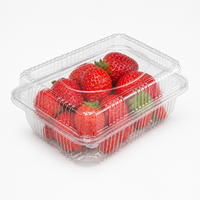 Groothandel 1000g PET Fruit Clamshell Verpakking 33g 36g 40g Opties Voedselcontainer 400st/CTN