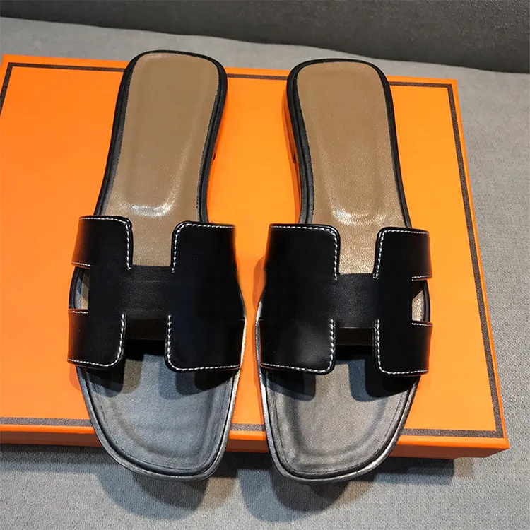 H slippers sandalias planas women shoes flip flops wholesale custom men slides women leather sandals