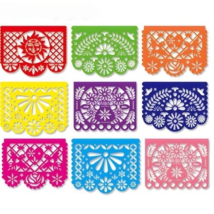 Vibrante Banner de Papel Picado Multicolor, Perfecto para la Fiesta del Cinco de Mayo y Decoración de Fiestas con Temática Mexicana - Product Image 6