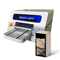 Zoomjet Multi Fonctionnel A3 35*45cm Led Imprimante À Plat Uv Cmyk + W + Vernis pour Bouteilles