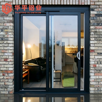 Fenêtre coulissante en aluminium anti-poussière avec rail de glisse fluide et double rail pour la décoration intérieure de bureaux et la conception de cloisons