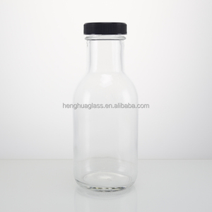 Chất Lượng Cao Vòng 250Ml 350Ml <span class=keywords><strong>500Ml</strong></span> Rõ Ràng Glass Nước Sốt Chai Thủy Tinh BBQ Nước Sốt Cà Chua Nước Trái Cây Chai Với Nắp Nhựa - Product Image 2