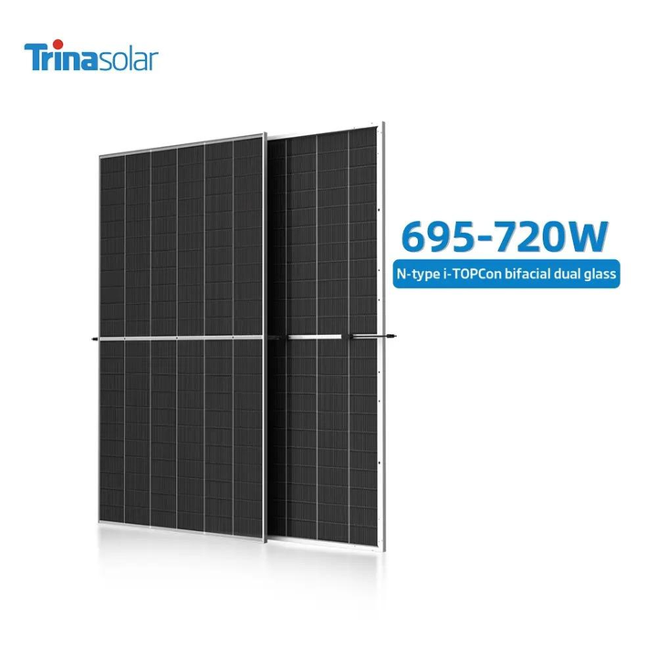 Trina Solar Panel N-type Topcon Dual Glass Bifacial 695w 700w 705w 710w ...