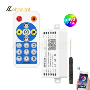 SceneX APP SP602E Blue tooth LED Controlador DC 5-24V 2400 Pixels 4-Way Dimmer inteligente com controle remoto RF para luz LED carro endereçável