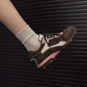 รองเท้าผ้าใบแฟชั่นลำลองสไตล์วอล์คกิ้งแบบหนาพิเศษสำหรับผู้หญิง พิมพ์โลโก้ได้ตามต้องการ รุ่นใหม่ปี 2025 - Product Image 4