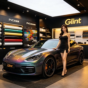 Vinilo Autoadhesivo PET con Efecto de Luz Especial para Envoltura de Autos, Vinilo Satinado Libre de Burbujas, Vinilo que Cambia de Color para Envoltura de Autos, Glint OEM ODM - Product Image 1