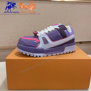 Baskets de sport unisexes de haute qualité, nouvelles chaussures de marche et de course plates à lacets, baskets décontractées en cuir tendance - Product Image 2