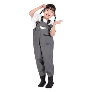 튼튼한 방수 PVC 아동용 가슴 장화 | 어린이 물놀이용 바지 일체형 장화 - Product Image 2