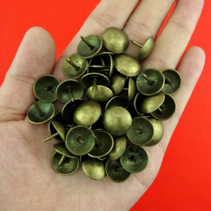 <b>Antique</b> Studs 14x12mm Copper Push Rivets Colored Head for <b>Sofa</b> Bag Jewelry Box Decorative Tacks Large Head Button Style - Product Image 1