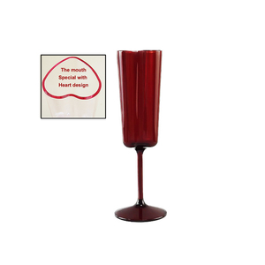 Cadeau de qualité supérieure en forme de <span class=keywords><strong>coeur</strong></span> longue tige en plastique verre à vin rouge flûte à <span class=keywords><strong>champagne</strong></span> créative pour table de mariage - Product Image 6