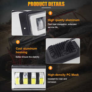 Nueva luz LED DE TRABAJO DE 40W 6 pulgadas blanco amarillo Angel Eyes niebla/luces de conducción accesorios para modelos de automóviles <span class=keywords><strong>Lada</strong></span> Vaz Kamaz <span class=keywords><strong>Niva</strong></span> - Product Image 6