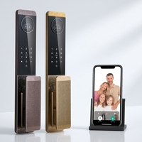 Cerradura Inteligente con Reconocimiento Facial, Impermeable, Totalmente Automática, Cámara con Visión Nocturna, Videoportero, WiFi Tuya, Aluminio y Acero, Tarjeta de Memoria
