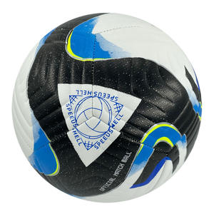 Fútbol disponible listo tamaño oficial 5 cuero PU cosido a máquina fútbol marca personalizada balón de fútbol proveedor de fútbol al por mayor - Product Image 1