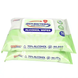 Toallitas de desinfección de alcohol de alta calidad OEM en toallitas húmedas de precio de fabricación