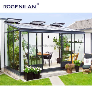 Rogenilan Aislamiento Energía Eficiente Jardín al aire libre Vidrio Sunrooms Prefab Aluminio Enmarcado Pequeña <span class=keywords><strong>casa</strong></span> pequeña - Product Image 6
