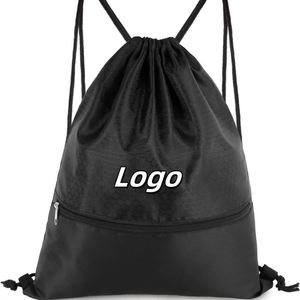 Custom Eco-Friendly Travel Essential <b>Backpack</b> Durable Waterproof Polyester <b>Drawstring</b> PU Screen Print Fashion Daily Portable - Product Image 1