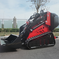 Mini-chargeuse compacte à chenilles SDLOT à carrosserie étroite, moteur diesel Laidong, CE EURO5, fourche hydraulique pour le transport de briques