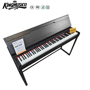 Pianoforte Digitale Verticale a 88 Tasti con Meccanica Pesata, Copertura Completamente Ribaltabile, Tre Pedali, Bluetooth MIDI, Stile da <span class=keywords><strong>Scrivania</strong></span>, Pianoforte Elettrico HAX-628 - Product Image 3