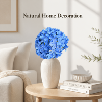 Tête de fleur d'hortensia artificielle en soie blanche, tige unique, fleur artificielle réaliste pour décoration de mariage, centre de table, ensemble de fête