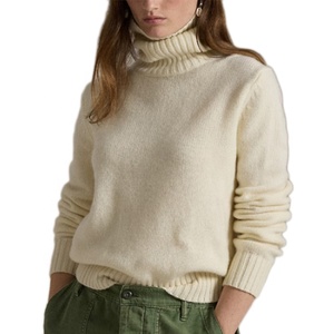 Pull à col roulé personnalisé, pull à manches longues, hauts pulls en tricot épais pour femme vêtements d'hiver - Product Image 1