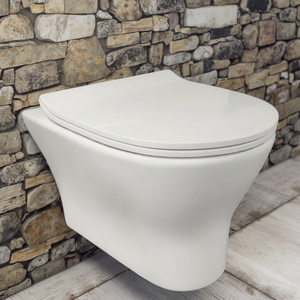 Inodoro flotante washdown ถังส้วมไร้ขอบ, ห้องน้ำพร้อมการติดตั้งกับผนัง - Product Image 1