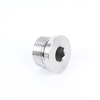 Bouchon de port hydraulique M8 x 1 à filetage fin, tête hexagonale à bride, étanchéité ED, en acier au carbone zingué pour ports de blocs de soupapes