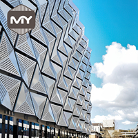 Panneaux extérieurs en alliage d'aluminium perforés Meiyu Modern pour villas et hôpitaux - Formes et styles personnalisables, murs-rideaux écologiques