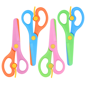 กรรไกรพลาสติก ABS ขอบโค้งมนสำหรับเด็กกรรไกรตัดกระดาษ DIY - Product Image 1
