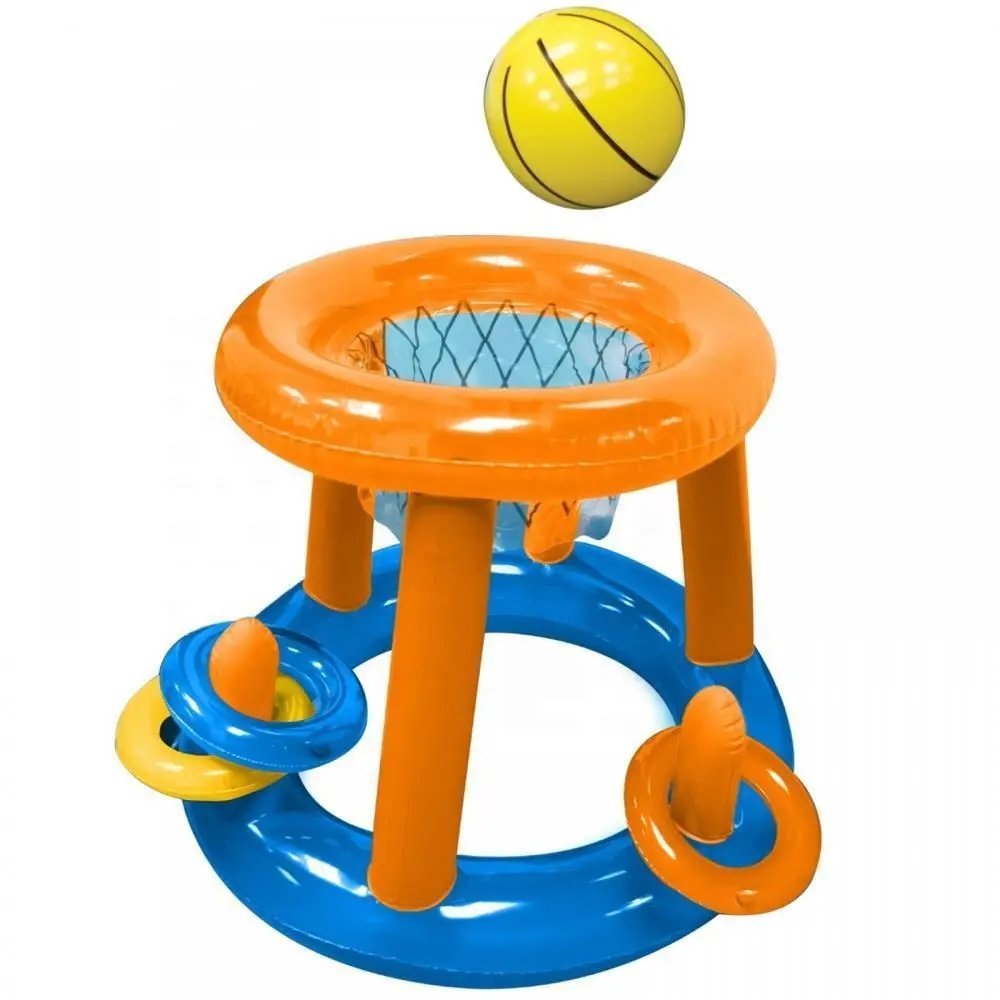 floating ball shooting game pool Floating Basketball Hoop Inflatable Swimming Pool Toy