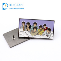 N stock-pin de solapa de metal personalizado, pin de esmalte kpop, listo para enviar