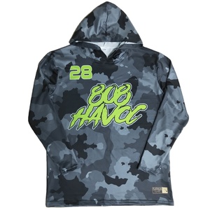 100% poliéster Impresión de sublimación completa secado rápido manga larga Sudadera con capucha camisa promocional Transferencia de Calor personalización - Product Image 4