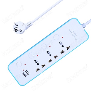 Oem <span class=keywords><strong>3</strong></span>-cách công nghiệp mở rộng dây với độc lập chuyển đổi ánh sáng USB powered ổ cắm cho các ứng dụng công nghiệp 110V đánh giá - Product Image 1