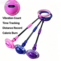 Ballon de saut pliable et télescopique pour cheville, lumineux LED multicolore, avec compteur multifonction pour le sport et le jeu