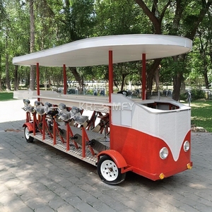 Vélo-bar personnalisé à pédales pour la dégustation de vin et de bière, idéal pour les excursions et événements mobiles - Product Image 4