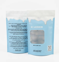 MOQ 500 pièces Sacs Mylar noir mat en feuille d'aluminium, pochettes verticales refermables, résistantes à l'humidité, pour aliments pour animaux et collations, avec fenêtre transparente