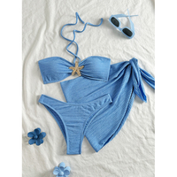 Bikini al por Mayor OEM y ODM, Traje de Baño de Color Sólido, Conjunto de Bikini Sexy con Top de Tubo