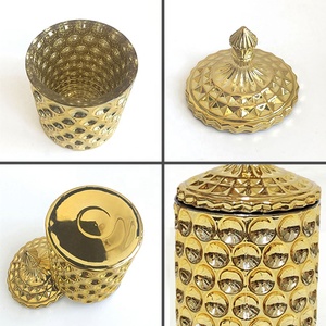 LANGXU <span class=keywords><strong>argento</strong></span> rosa antico contenitore per la conservazione del tè con spezie rotonde etichetta per la casa bava alta in oro moderno <span class=keywords><strong>zuccheriera</strong></span> - Product Image 4